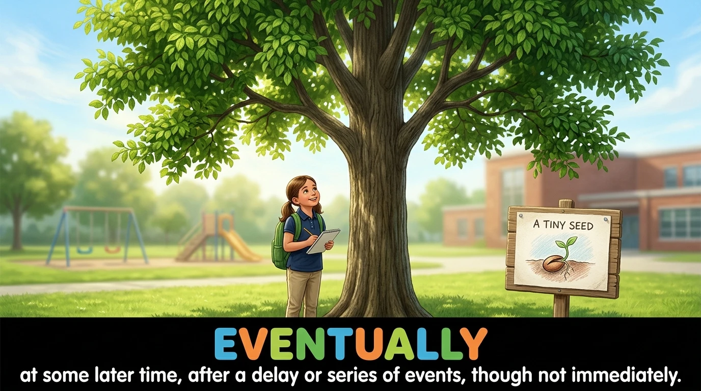 English Illustration for eventually